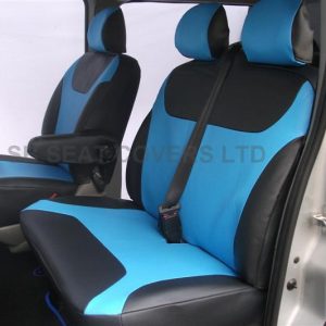 Vauxhall Vivaro Van Seat Covers Blue Leatherette -Made to Measure