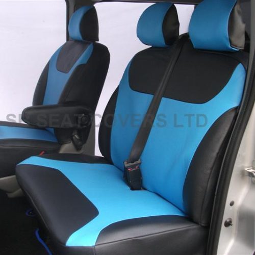 Vauxhall Vivaro Van Seat Covers Blue Leatherette -Made to Measure
