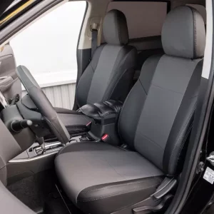 Ford Ranger Jeep seat covers in anthracite with leatherette trim - 2 fronts