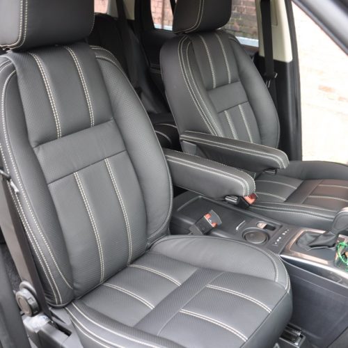 Land Rover Free Lander Jeep seat covers in anthracite with leatherette trim – 2 front
