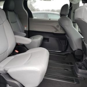 Toyota Hilux jeep seat covers anthracite cloth fabric with red bolsters- 2 fronts