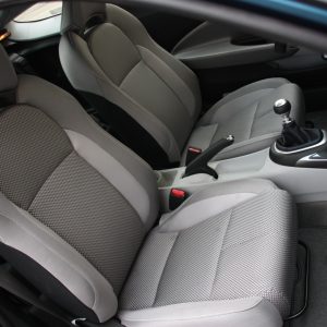 Honda CRZ jeep seat covers anthracite cloth fabric with red bolsters- 2 fronts