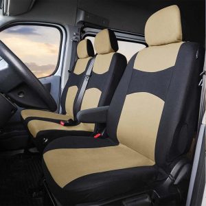 Land Rover Discovery Jeep seat covers deluxe waterproof black - 2 fronts