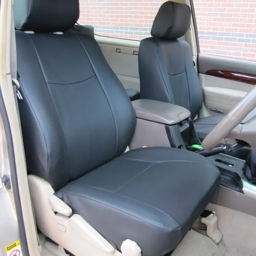 Toyota Landcruiser Jeep seat covers deluxe waterproof black – 2 fronts